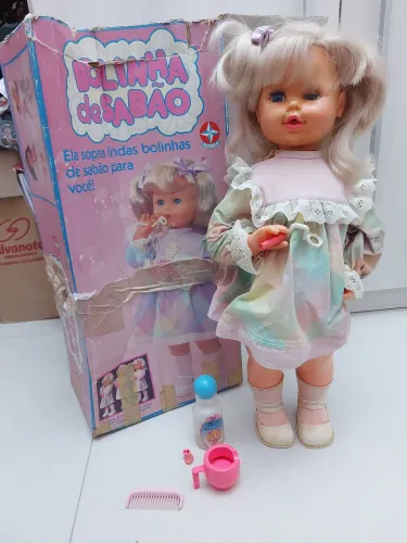 Boneca bolinha de sabão, estrela, anos 1980