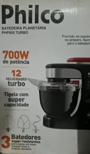 Batedeira planetária Philco PHP500 turbo 700w