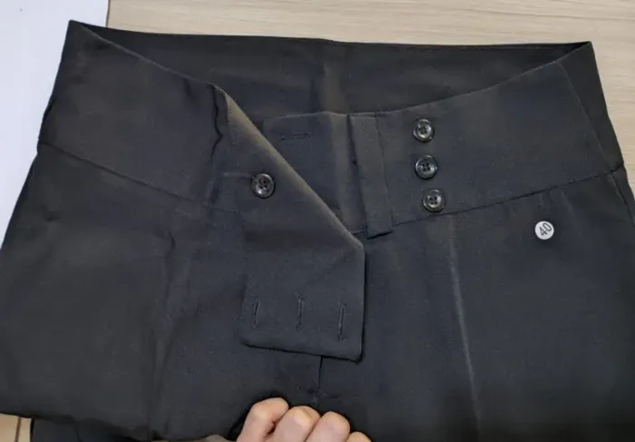 Calça social 38 cintura alta preta para uniforme