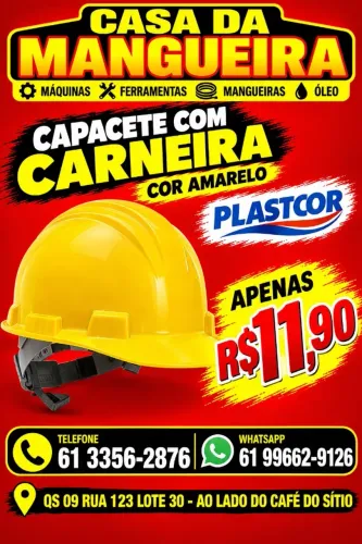 CAPACETE PLT C/CARNEIRA AMARELO PLASTICOR