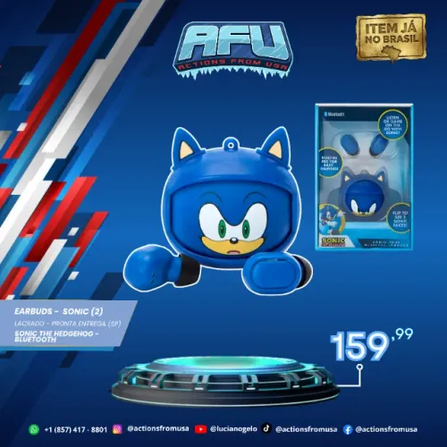 Earbuds Bluetooth Sega Sonic The Hedgehog - Sonic