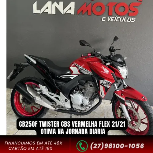 CB 250f TWISTER cbs vermelha flex 21/21 - Media cilindrada experta na estrada