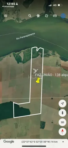 Fazenda à venda com 138 alqueires - irrigação autorizada - beira do Rio Paranapanema - Par