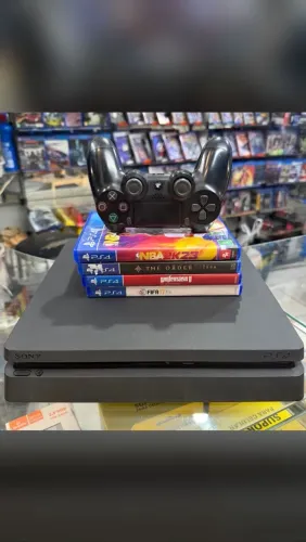 Ps4 , PlayStation 4 slim 1TB com 1 controle e 1 jogo
