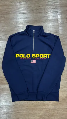 Quarter Zip Polo Sport Ralph Lauren Azul Marinho