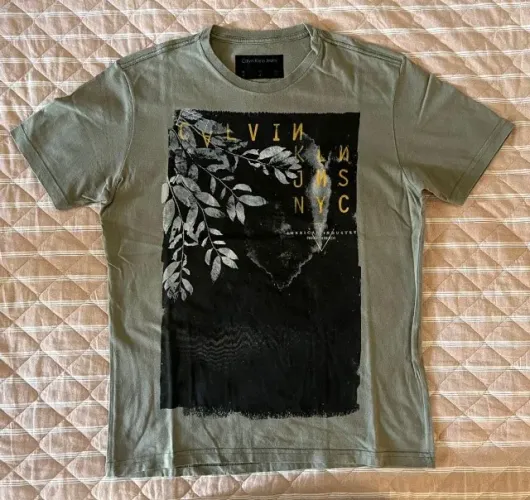 camiseta calvin klein jeans | verde-oliva