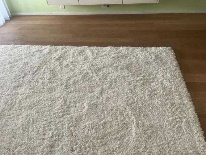 Tapete IKEA VOLLERSLEV 2x3m Branco - Pelo Alto - Higienizado