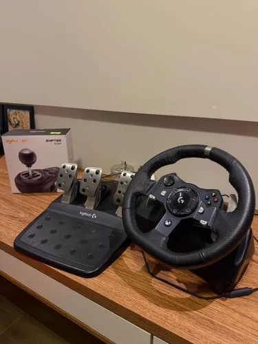 Logitech g920 + câmbio 6 marchas PXN