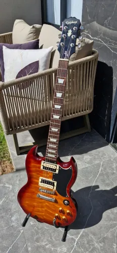 Epiphone SG G-400 Limited Edition Quilt 2009 Custom Shop ? Upgrades Malagoli