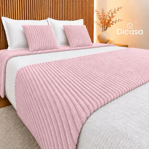 Kit Peseira Decorativa 3 Peças para Cama Casal Queen