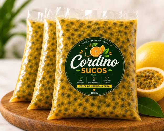 Polpa pura de maracujá pra revenda ou consumo