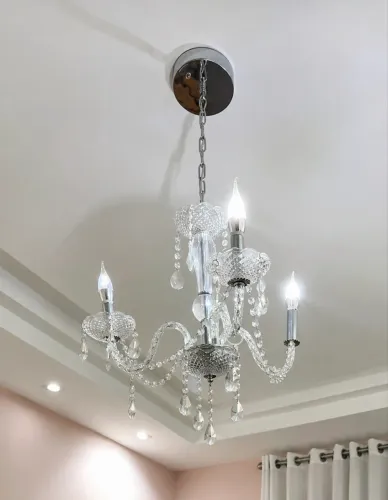 Lustre de Cristal Clássico 3 braços