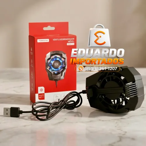 Ventilador e Resfriador Cooler para Celular (Ótimo p/ Games Jogar) com fio USB