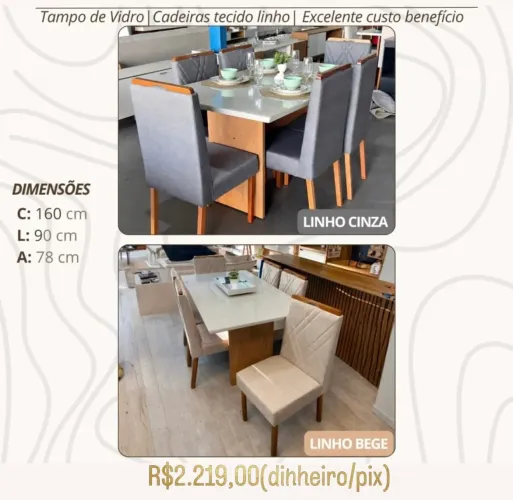 Mesa de Jantar com 6/cadeiras
