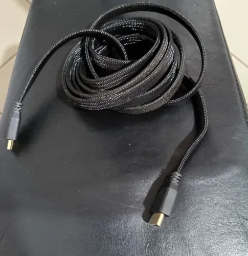 Cabo HDMI 3m Fio Malha resistente achatado Full HD Preto