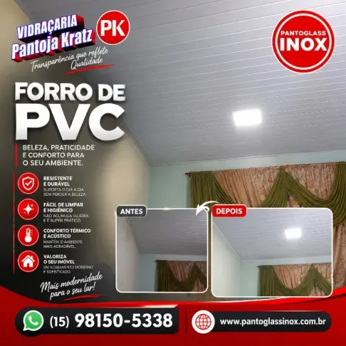 Forro de PVC R$ 45,90m² branco