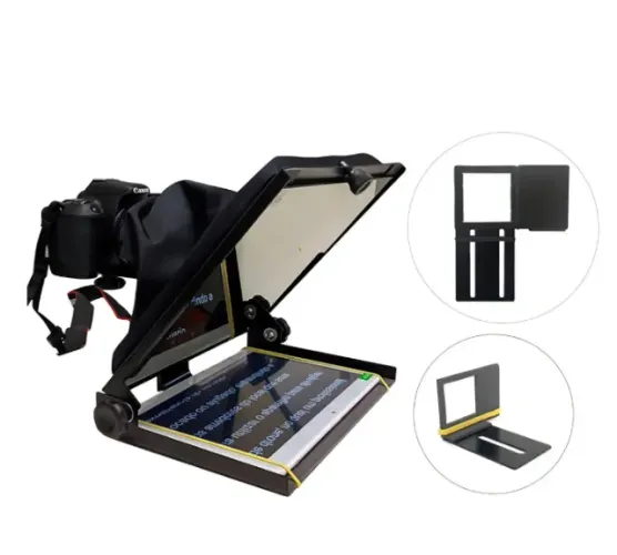 Teleprompter 10.5" TECNOPROMPT DSLR GoPro Smartphone com Suporte