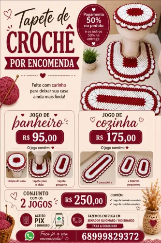 Crochê por encomenda
