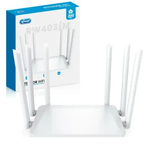 Roteador Wifi 2.4GHz Knup KP-RW403/M 6 Antenas *NOVA*
