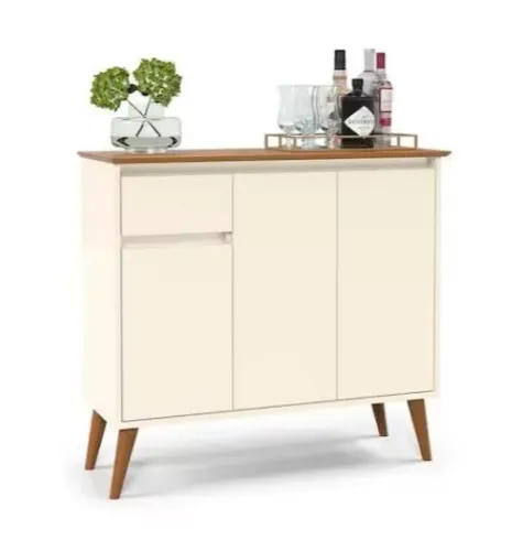 Aparador Buffet Veneza 3 Portas 1 Gaveta 93cm Dividimos Em Até 10x Sem Juros