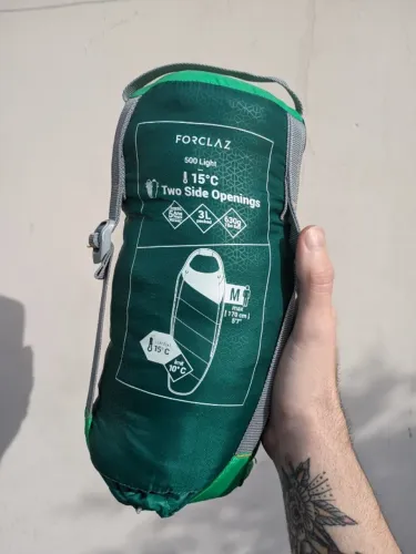 saco de dormir forclaz 500 light trekking trilha montanha viagem acampamento camping pesca
