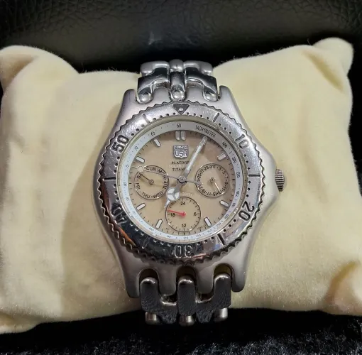 Relógio Elgin USA Solar Titanium Colecionador