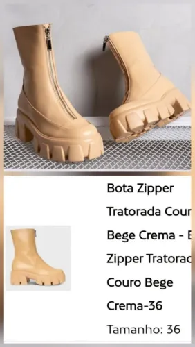 Bota nova em couro