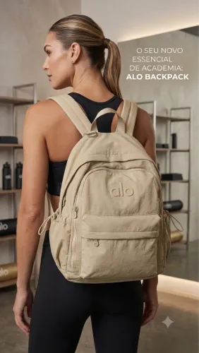 Mochila Alo Yoga Cor Caqui