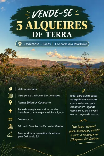 Vende-se 5 alqueire em Cavalcante-Goiás, 50 mil por alqueire!