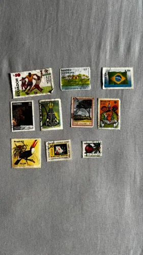 Coleção de selos antigos 