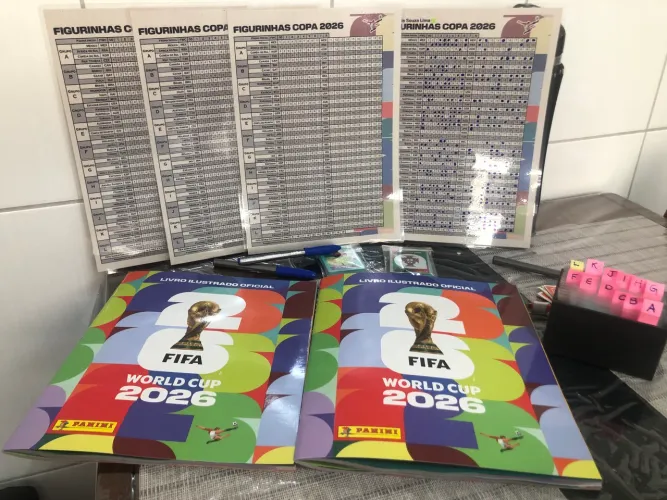 Album Copa 2026 + encarte de marcar figurinhas