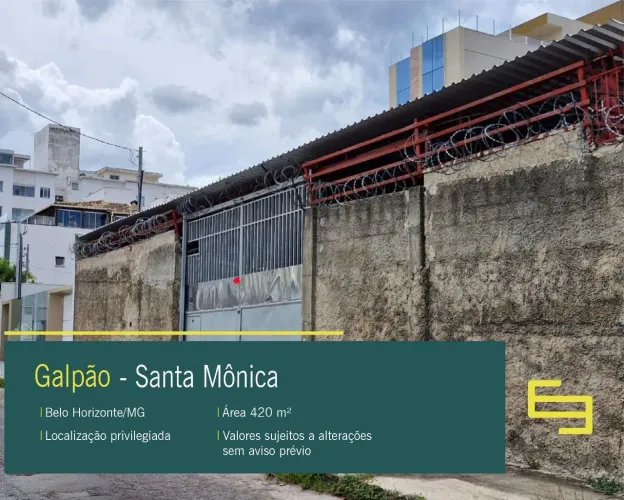 Galpão para alugar em Belo Horizonte/MG no bairro Santa Mônica