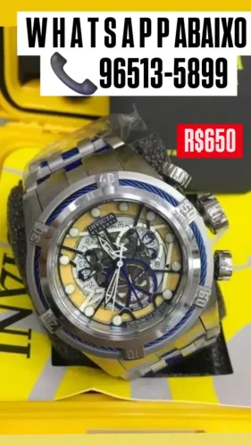 Relógio INVICTA BOLT ZEUS SKELETON PRATA 