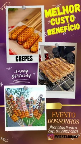 Locação Crepes para aniversários
