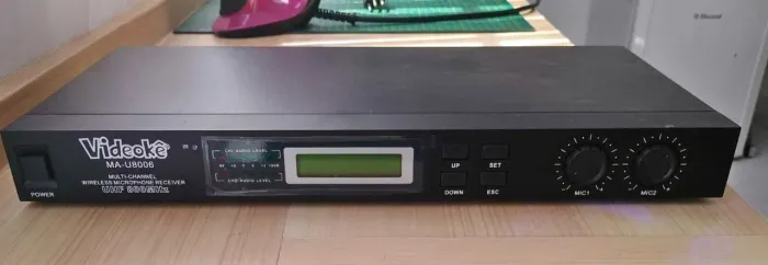 Karaokê Videokê Receptor De Microfone Sem Fio Duplo MA-U8006 Uhf 800mhz Wireless