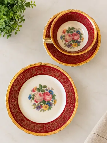 Conjunto Pires Porcelana