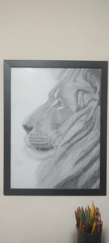 Quadro hiperrealismo desenhado a mão pela artista Bianca Silva Santos