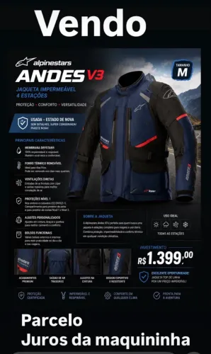 Jaqueta moto ANDES V3 Alpinestars