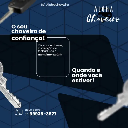 Chaveiro 24h Rápido e Confiável! Abertura, Cópias e Muito Mais...