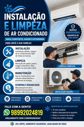 Manutenção e limpeza de ar condicionado 