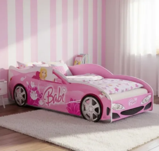 Cama infantil carro conversível rosa NOVA