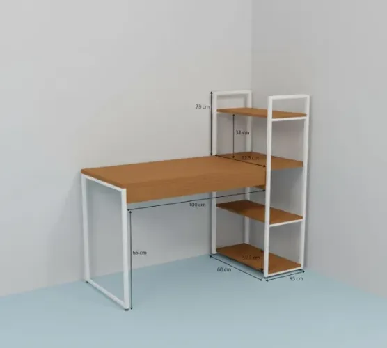 escrivaninha com estante acoplada