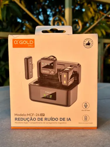 Microfone De Lapela Sem Fio  Reducao Ruido Ultra HD  iPhone Android - Produto Novo