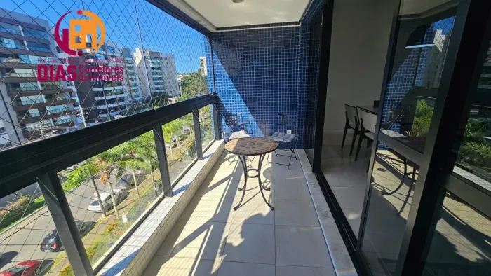 Alugo Apartamento mobiliado no Alphaville com 106, varanda gourmet vista mar, 3/4, suíte,
