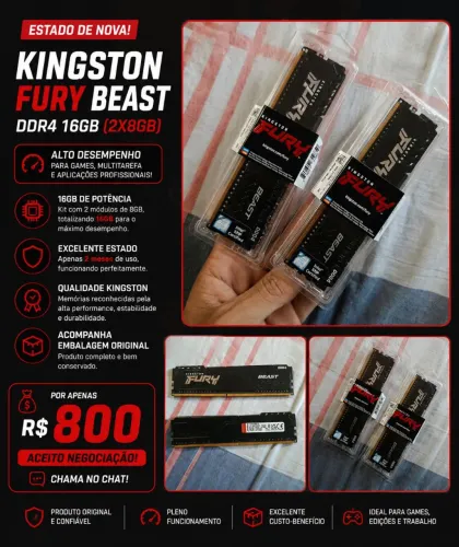 ? KINGSTON FURY BEAST DDR4 16GB (2x8GB)