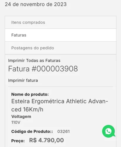 Esteira atlétic advanced