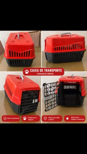 Caixa de transporte pet + tapete higiênico lavável