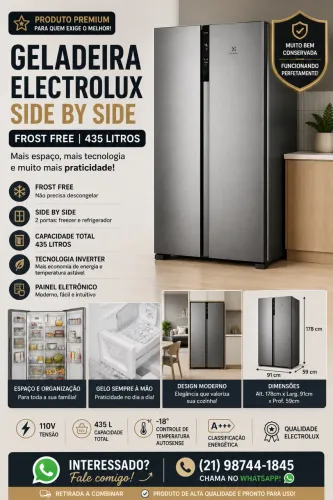 Geladeira Eletrolux Side By Side 
