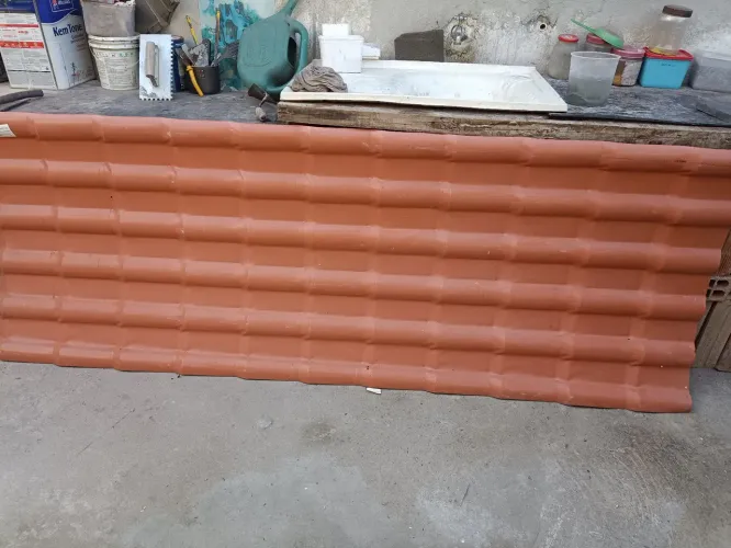Telha PVC Precon 2,42x0,88 Cor Cerâmica - Sobras de Obra
