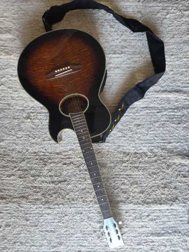 Violão Eagle GL36 Yellow Burst (Aço) + alça + capa- Detalhe na Elétrica